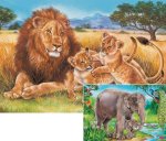 Lions & Elephants Puzzle - 2 x 20pc