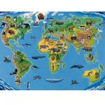 World Map Animals Puzzle - 200pc